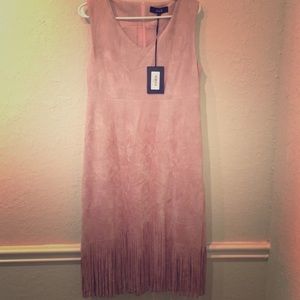 NWT Joh Suede Fringe Dress